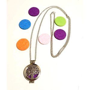 **SALE NEW Interchangeable Silver Colorful Tree of Life Locket Necklace**